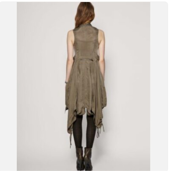 ALL SAINTS PARACHUTE ZEEDA DRESS TAUPE GREEN 10 RARE - Picture 10 of 13